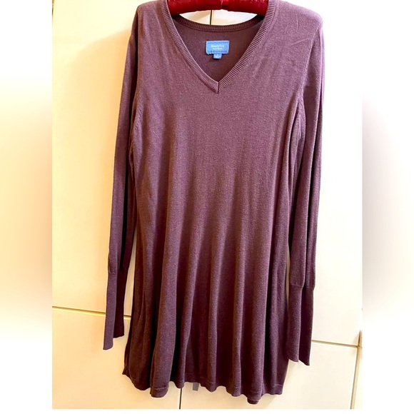 vera vang Sweaters - Vera Wang Womens cotton blend Brown Color Long Sleeve Sweater Top Size L